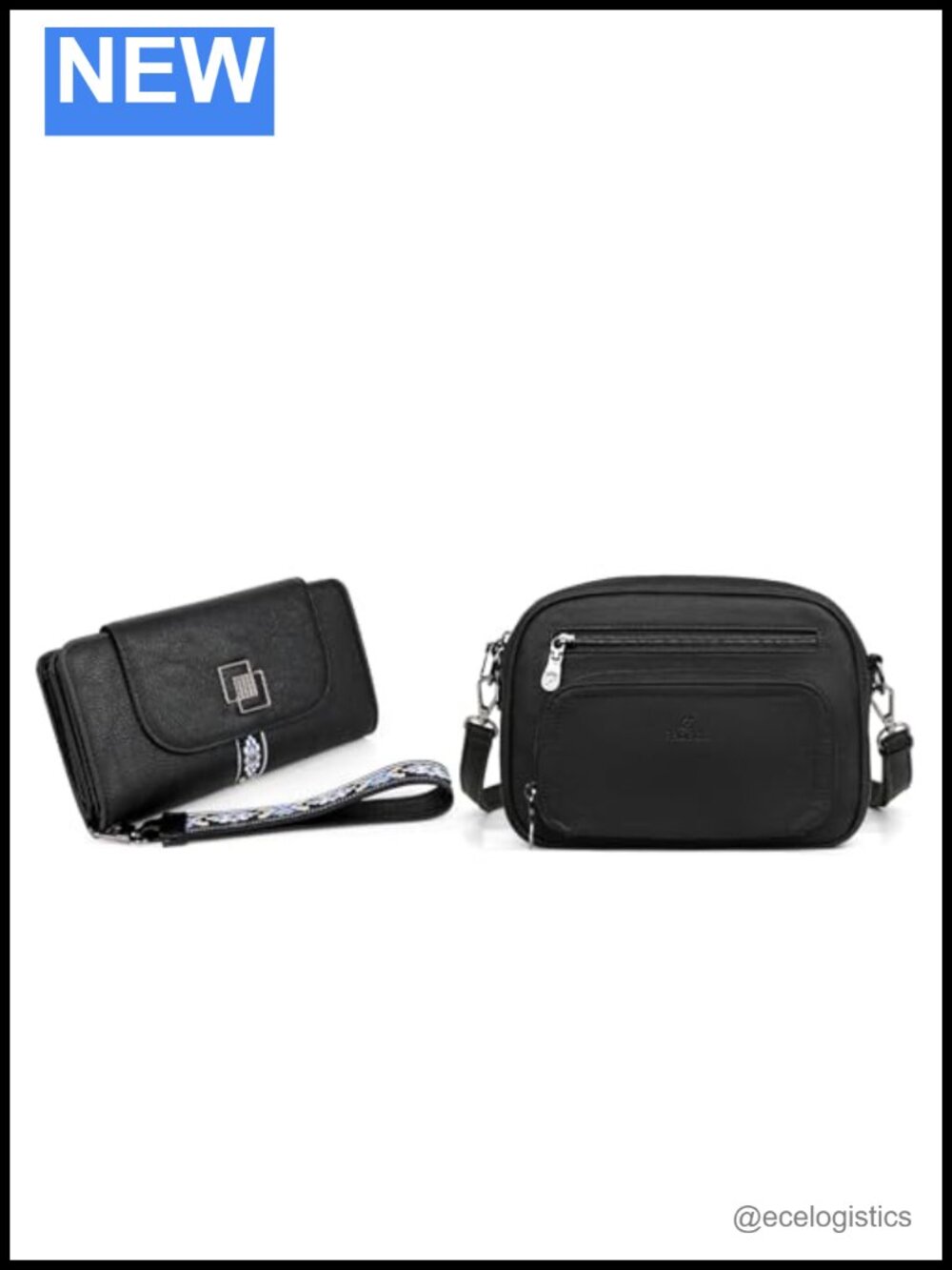 Fadeon Women's RFID Trifold Wallet 23 Card Slots Crossbody